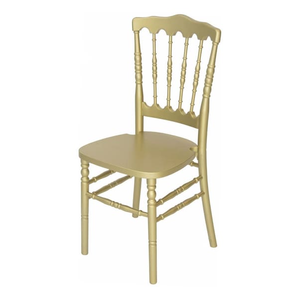 Atlas Commercial Products Gold Resin Napoleon Chair with UV Protection RNC4-GLD - main